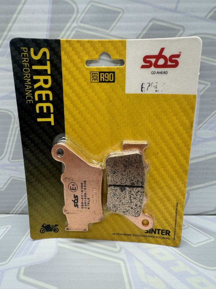 SBS Street Sintered HS Rear Brake Pads for Triumph 900 Tiger GT 2020-2023