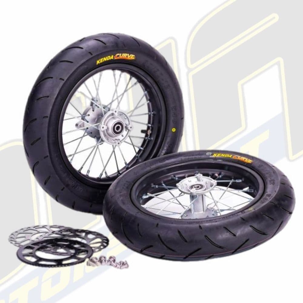 STOMP EBOX 12" Supermoto Wheel & Tyre Set - Complete