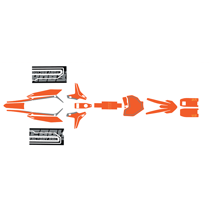 STOMP EBOX V2 Graphics / Sticker Kit - ORANGE