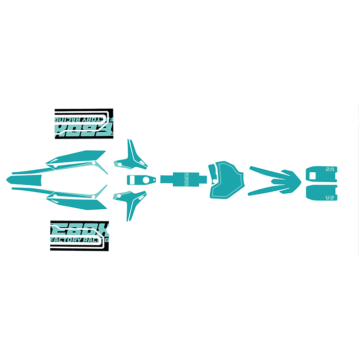 STOMP EBOX V2 Graphics / Sticker Kit - TEAL BLUE