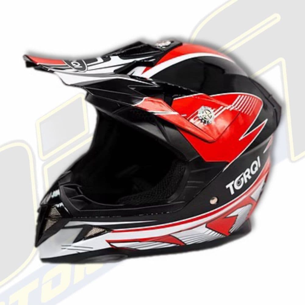 Torqi Revvi Kids Youth MX Motocross / Balance Bike Helmet - RED