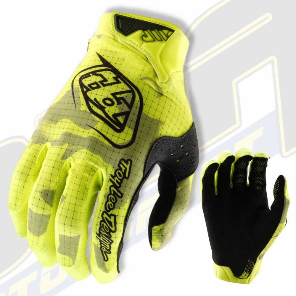 Troy Lee Designs TLD AIR Motocross Gloves - Blotted Yellow