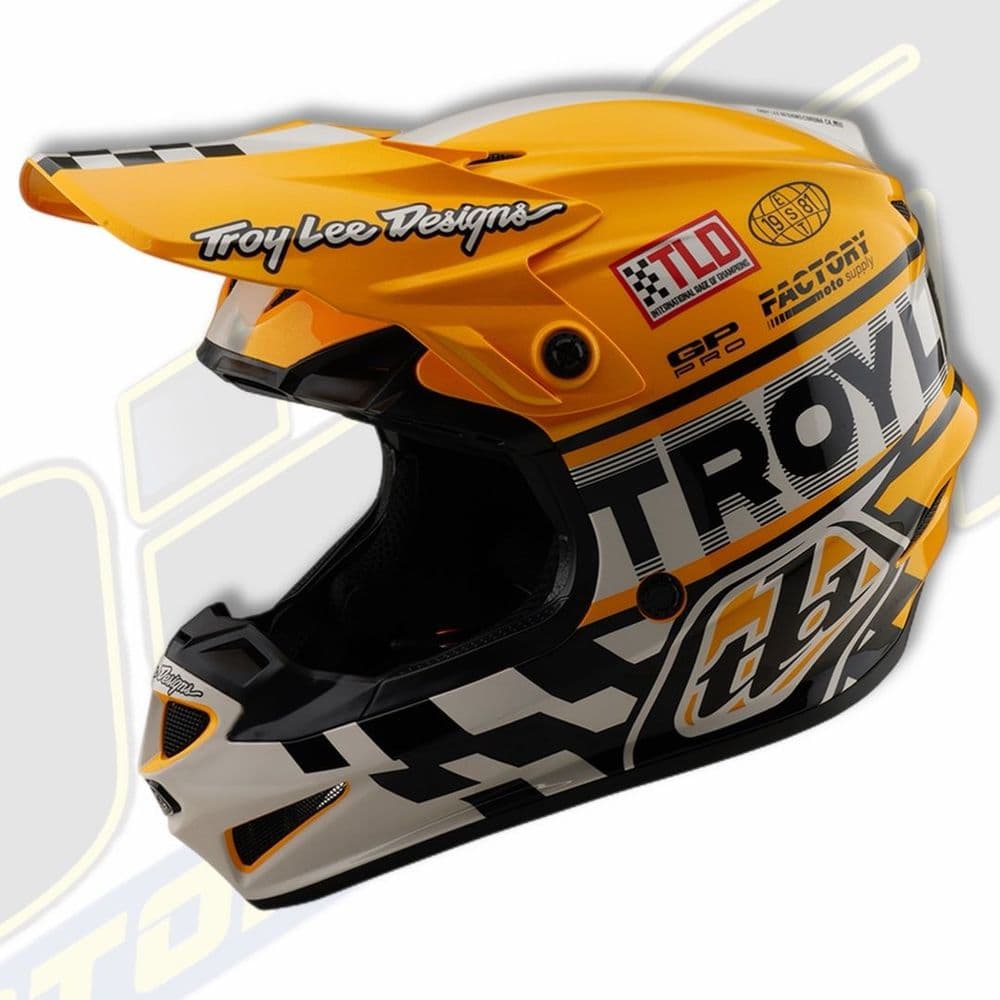 Troy Lee Designs TLD GP Pro Motocross MX Helmet - FIFTY-50 White / Gold