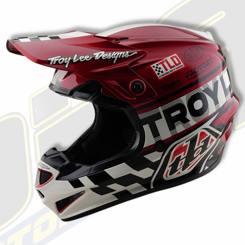 Troy Lee Designs TLD GP Pro Motocross MX Helmet - FIFTY-50 White / Red