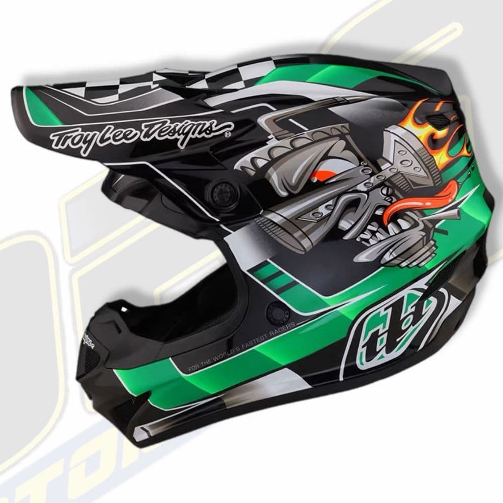 Troy Lee Designs TLD SE4 Motocross MX Helmet - CARB GREEN