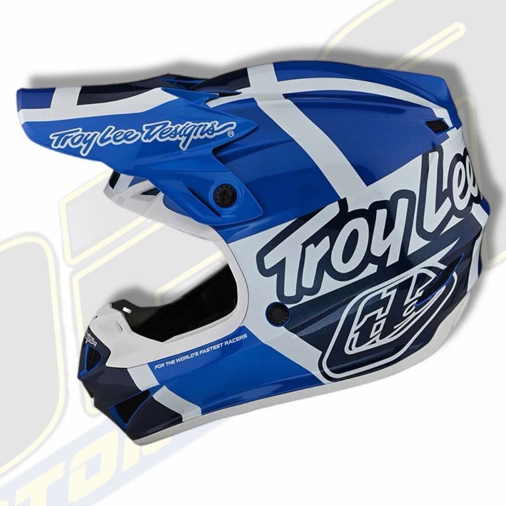 Troy Lee Designs TLD SE4 Motocross MX Helmet - QUATTRO Blue