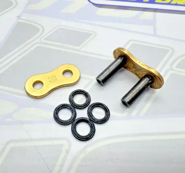 Tsubaki RQR Race 520 Rivet Type Chain Joining Link - Gold