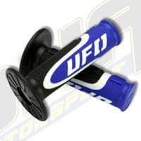 UFO Axiom Triple Density 1/2 Waffle Motocross Grips - Black / Blue