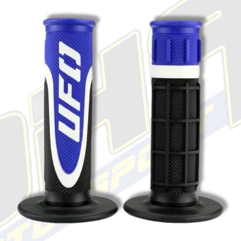 UFO Axiom Triple Density 1/2 Waffle Motocross Grips - Black / Blue