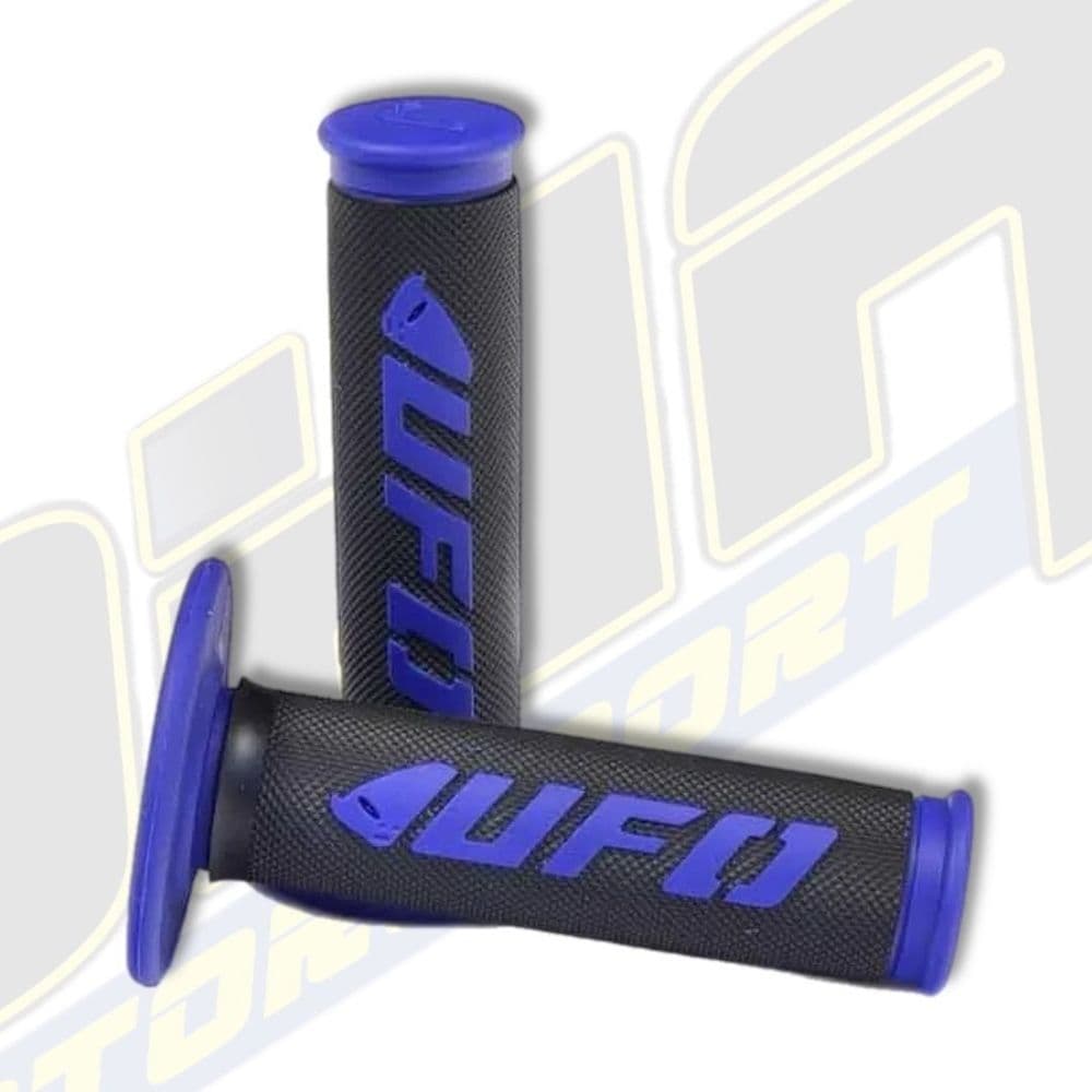 UFO Challenger Dual Density 1/2 Waffle Motocross Grips - Black / Blue