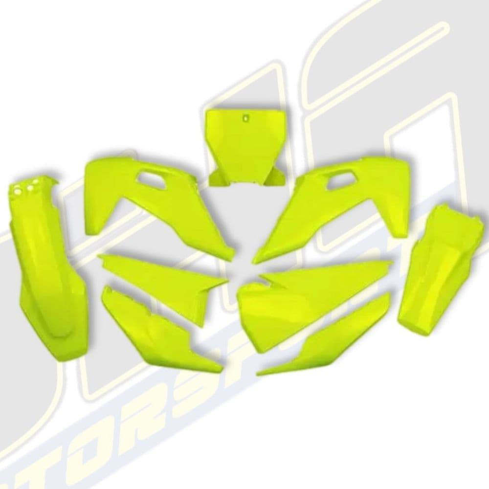 UFO Plastics Kit for Husqvarna TC125 TC250 2019-2022 - Neon / Fluro Yellow