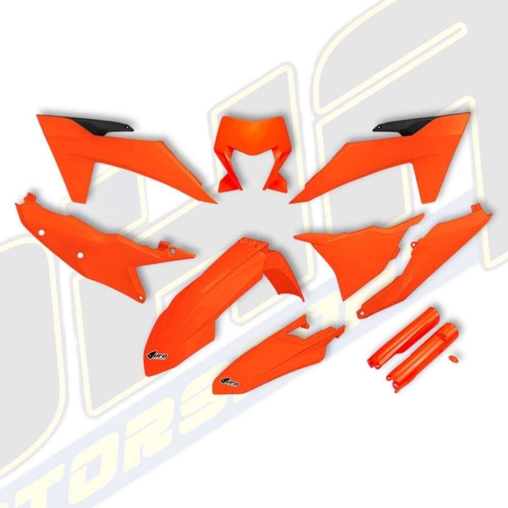 UFO Plastics Kit & Fork Guards for KTM EXC / EXC-F 2024-2025 - Orange