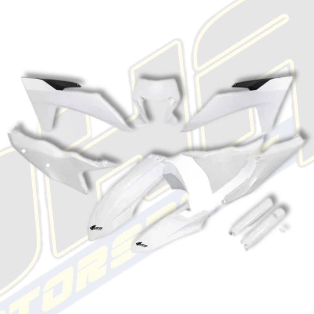 UFO Plastics Kit & Fork Guards for KTM EXC / EXC-F 2024-2025 - WHITE
