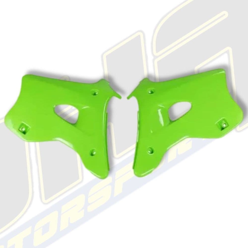 UFO Radiator Scoops / Covers for Kawasaki KX250 1994-1998 - GREEN