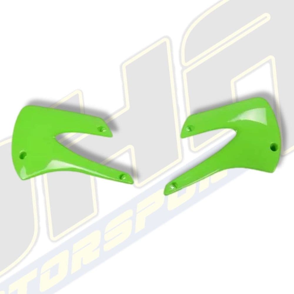 UFO Radiator Scoops / Covers for Kawasaki KX85 2001-2013 - GREEN