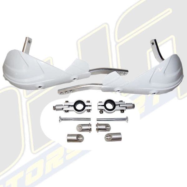 Wrap Around Motard Handguards for Pit Bikes - WHITE