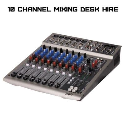 10 Channel Mixing Desk with Effects Hire