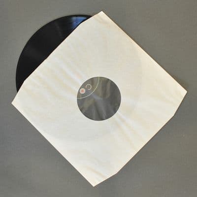 10 x 12″ White Paper Polylined Sleeve Anti -Static Record Cover