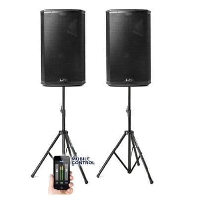 2 x 1400W Powered Speaker Alto Black Package Hire or RCF 715a or Better