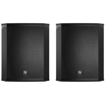 2 x Electro-Voice EV ELX200-18SP Active Bass Speaker 2400W + Covers 3yr Warranty