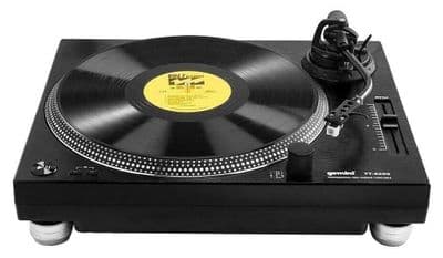 2 x Gemini TT-4000 High Torque Direct Drive Turntable USB + Software + Cart inc