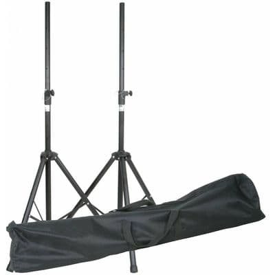 2 x Speaker Stands + Bag + Heavy Duty Steel + 35Kg Max Load each + 35mm