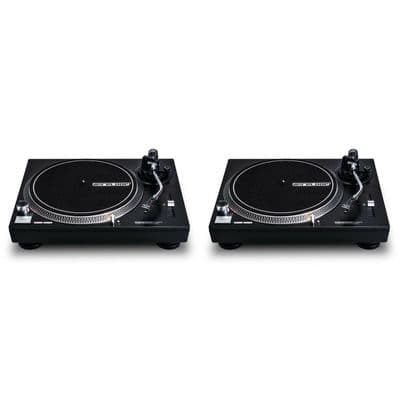 2xReloop RP-1000 MK2 Pro Belt Drive Vinyl Record Turntable  + lids+ Flight Cases