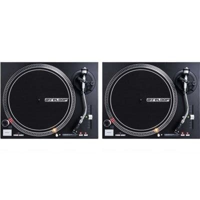 2xReloop RP-4000 MK2Pro Direct Drive Deck + Slipmats + Carts + Flight-Case+ LIDS