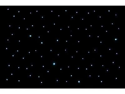 6m x 3m Star Cloth White Flashing Leds Black Cloth Drape and Stand Hire