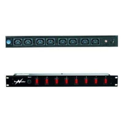8 Way Lighting Power Switch Panel + IEC Leads Hire