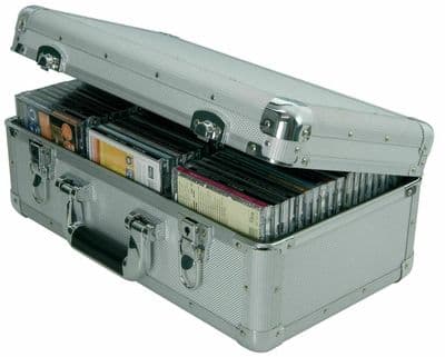 80 CD STORAGE BOX DJ ALUMINUM 80 CDS LOCKABLE FLIGHTCASE