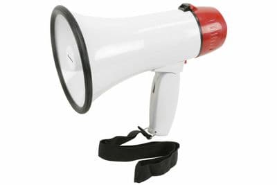 Adastra RM10 Rechargeable Megaphone 10W Built in Mic + Siren + Strap 200m Range