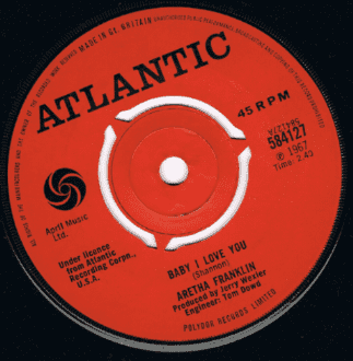 Aretha Franklin Baby I Love You Atlantic