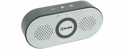 av:link Bopp Silver Portable Bluetooth Speaker + SD + Rechargeable Battery + Mic