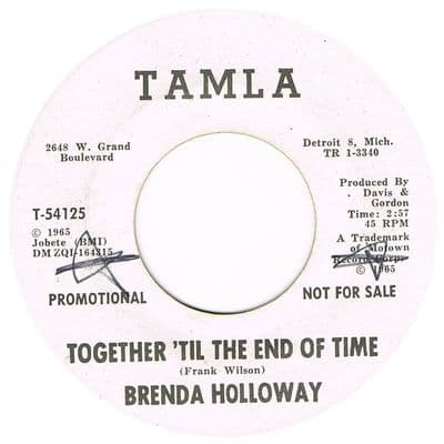 BRENDA HOLLOWAY TOGETHER TIL THE END OF TIME TAMLA WHITE DEMO
