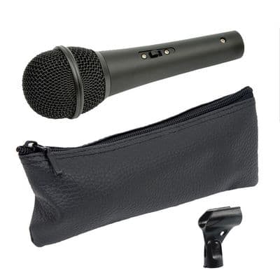 Chord DM01 Handheld Vocal + Instrument Microphone + Mic Clip + Bag Switched