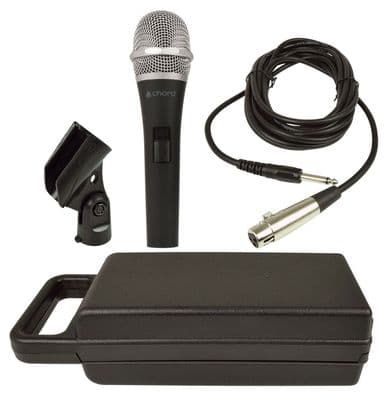 CHORD DM04 Vocal Microphone + Hard Case + Jack Mic Lead + Clip