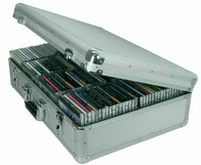 Citronic CDA120 / CDA 120 Aluminium CD Flight Case  Holds 120 CDs + 2 Keys