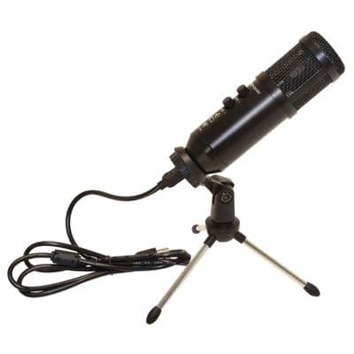 Citronic USB Podcast or Vocal Microphone CU-POD + Stand + Windshield + Echo