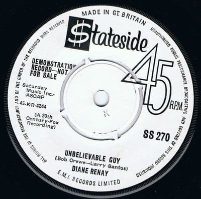 Diane Renay Unbelievable Guy Stateside UK Demo