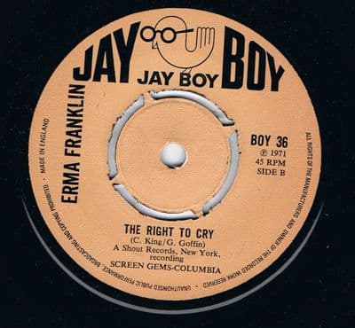 Erma Franklin The Right To Cry Jay Boy Mint