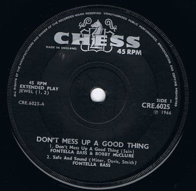 Fontella Bass Dont Mess Up A Good Thing Chess