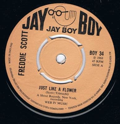 Freddie Scott Just Like A Flower uk Jay Boy Mint