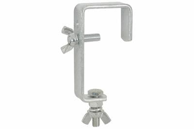 G-Clamp Hook Silver Straight up to 50mm Round or Square Bar + Bolts Heavy Duty
