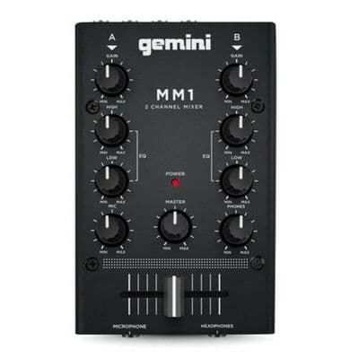 Gemini MM1 2 Channel Compact DJ Mixer