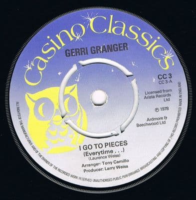 Gerri Granger I Go To Pieces (Everytime) Reparata & The Delrons Panic James & Bobby Purify Shake A Tail Feather Casino Classics