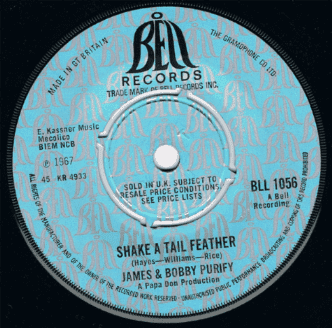 James & Bobby Purify Shake A Tail Feather Bell