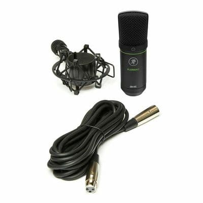 Mackie EM-91C Large-Diaphragm Condenser Microphone + Shock Mount + Cables