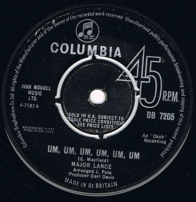MAJOR LANCE UM UM UM UM UM UM COLUMBIA EX