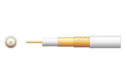 Mercury 100 metres 100U Copper Shielded Digital TV/Satellite Coaxial Cable White